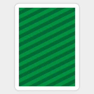 Celtic Green and Green Angled Hoops Sticker